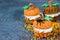 Halloween pumpkin recipe - orange cupcakes in the shape of a pumpkin