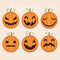 Halloween pumpkin set