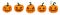 Halloween pumpkin set with scared, horror and smile face, vector illustration. Cartoon gourd with emotion in modern flat