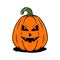 Halloween pumpkin with sinister smiling concept artwork