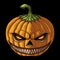 Halloween Pumpkin smile evil vector illustration
