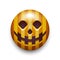 Halloween pumpkin smiley icon.