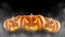 Halloween Pumpkin with Smoke Background