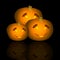 Halloween Pumpkin Trio Reflected