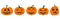 Halloween pumpkin vector 30 icons set, Emotion Variation. Simple flat style design elements. Set of silhouette spooky horror