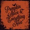 Halloween pumpkin vintage lettering background.