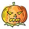 Halloween pumpkin in watercolor effect