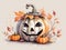 Halloween Pumpkin Watercolor Watercolors JPG or PNG available AI Generated