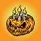 Halloween Pumpkins Candle light vector illustrations