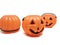 Halloween pumpkins. Halloween day, white background, Orange monster pumpkins