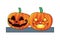Halloween pumpkins lanterns isolated icon