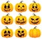 Halloween pumpkins theme set 1