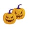halloween pumpkins traditional isolated icon