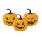 halloween pumpkins traditional isolated icon