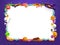 Halloween pumpkins and trick or treat sweets frame