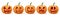 Halloween pumpkins vector set. Halloween pumpkin element collection in spooky, scary and creepy with facial expressions