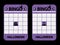 Halloween purple blank decorated bingo cards