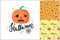 Halloween retro pattern various seamless patterns.