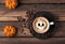 Halloween\\\'s Best Brew: Coffee and Milk Illustration