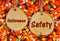 Halloween Safety message with candy corn