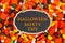 Halloween Safety Tips Message with candy corn