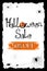 Halloween sale banner -50% - advertisement