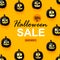 Halloween sale with black pumpkins