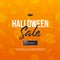 Halloween sale on grunge pattern. Autumn modern offer. Special poster