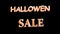Halloween Sale special offer banner template with hand drawn lettering for holiday shopping.  Animation
