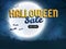 Halloween sale. Web banner template.