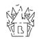 Halloween scary castle line icon. Haunted house. Icon in line style. Suitable for prints, poster, flyers, party decoration,