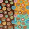 Halloween scary donuts seamless pattern