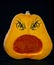 Halloween scary pumpkin face with open mouth shouting