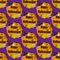 Halloween seamless pattern. Infinite background, repeating texture. Vector illustration.