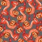 Halloween seamless pattern. Jack`s lamp and mouth with tongue