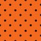 Halloween Seamless Polka Dot Pattern In Orange And Black Color