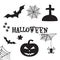 Halloween set. All Hallows` Eve, All Saints` Eve. Vector illustration
