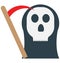 Halloween, skull Color Isolated Vector icon which can be easily edit or modified