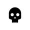 Halloween Skull Silhouette Icon On A White Background
