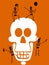 Halloween Skull and skeletons. Greeting card