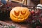 The Halloween smiling pumpkin