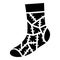Halloween sock icon, simple style