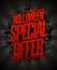 Halloween special offer, holiday clearance sale web banner