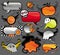 Halloween speech bubbles