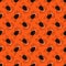 Halloween spiders diagonal pattern. Cute seamless background.