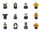 Halloween spooky head icons