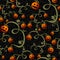 Halloween spooky pumpkins seamless pattern background EPS10 file