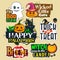 Halloween sticker with cute character
