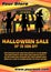 Halloween store shop open in graveyard poster