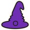 Halloween Stroked Pointed Sorcerer Hat Sticker